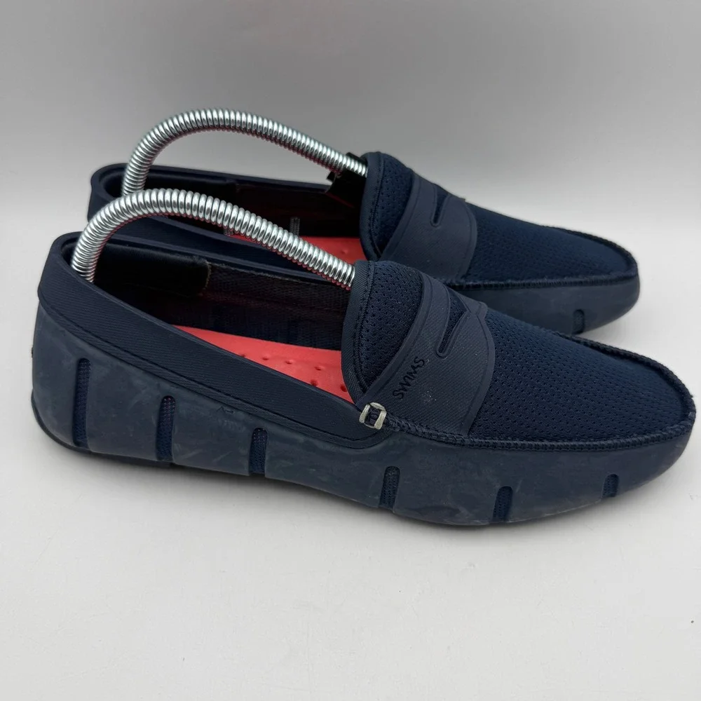 Swims Penny Loafer Driver Mens 7 Navy Blue Mesh Water Resistant Boat Shoes
